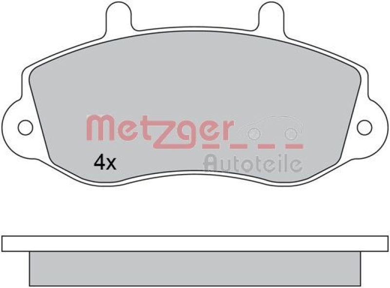 METZGER 1170553 Bremsbelagsatz, Scheibenbremse WVA 23 302