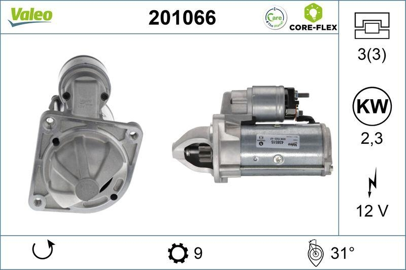 VALEO 201066 Starter - CORE-FLEX - CITROEN C3