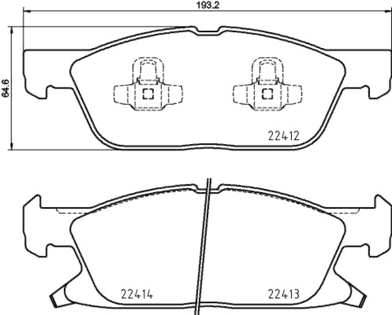 HELLA 8DB 355 024-981 Bremsbelagsatz Scheibenbremse