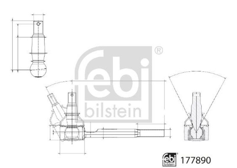 FEBI BILSTEIN 177890 Spurstangenendstück für Jaguar