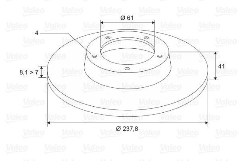 VALEO 186228 Bremsscheibe