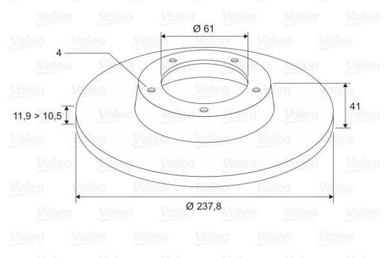 VALEO 186230 Bremsscheibe