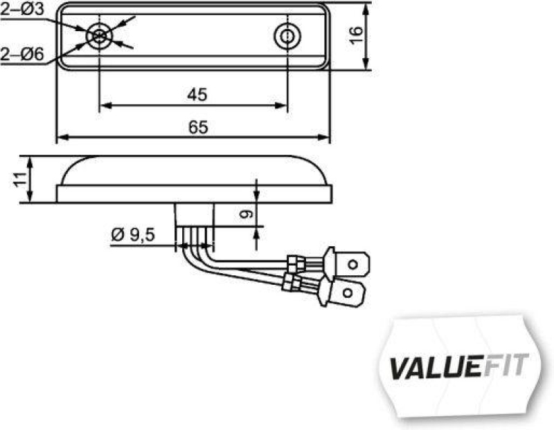 HELLA 2PG 357 010-121 Positionsleuchte LED