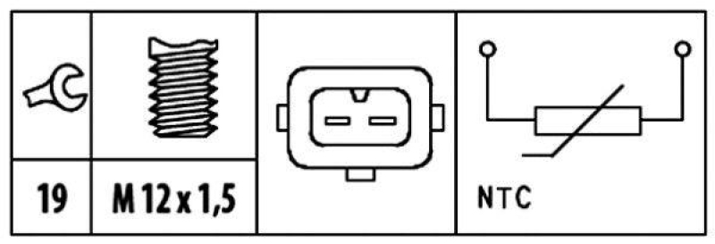 HELLA 6PT 009 309-511 Sensor M12X15