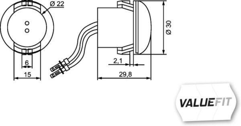 HELLA 2PG 357 011-021 Positionsleuchte LED