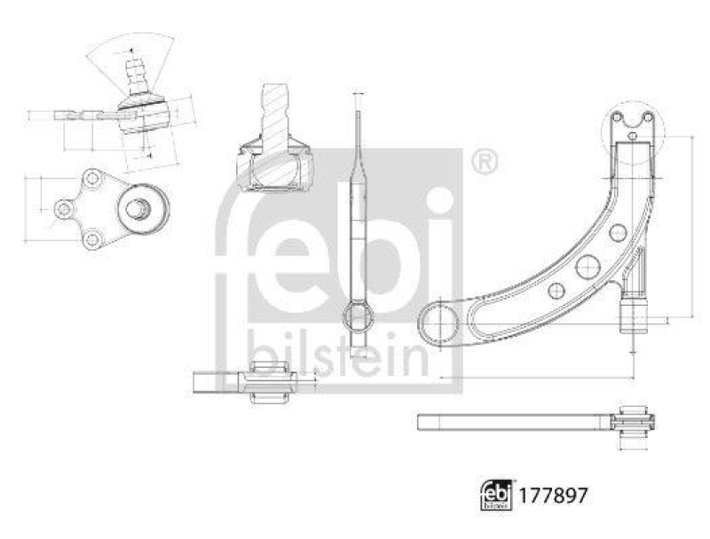 FEBI BILSTEIN 177897 Querlenker mit Lagern und Gelenk für KIA