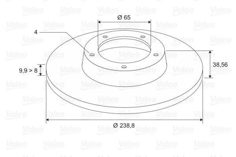 VALEO 186249 Bremsscheibe