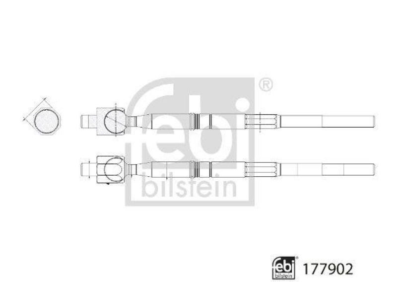 FEBI BILSTEIN 177902 Axialgelenk mit Kontermutter für HYUNDAI