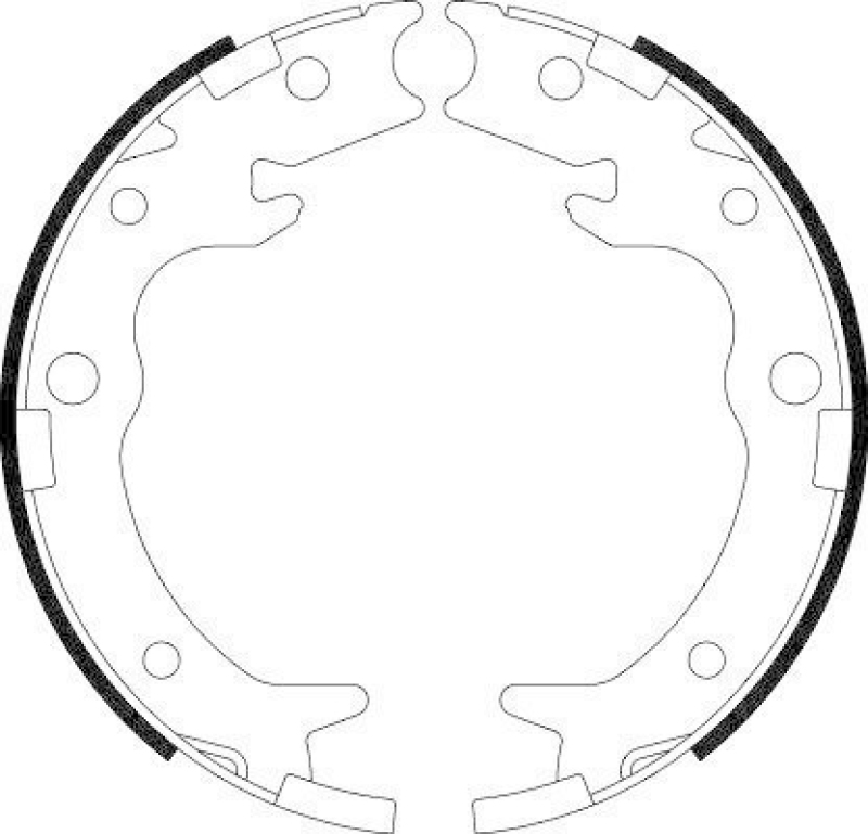 HELLA 8DA 355 050-621 Bremsbackensatz Feststellbremse