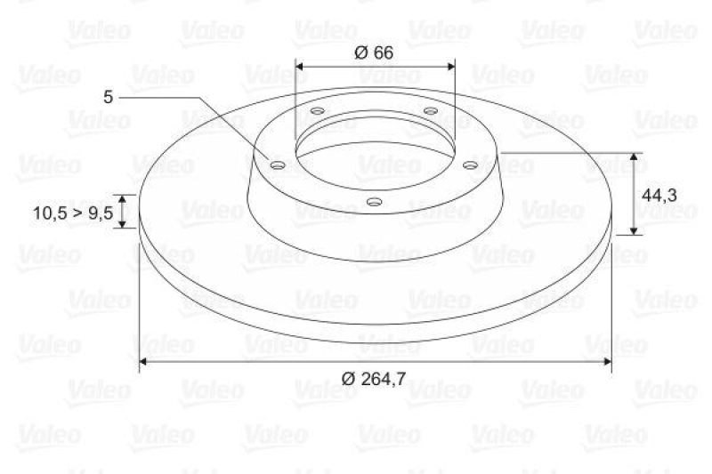 VALEO 186307 Bremsscheibe