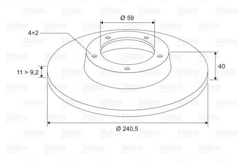 VALEO 186406 Bremsscheibe