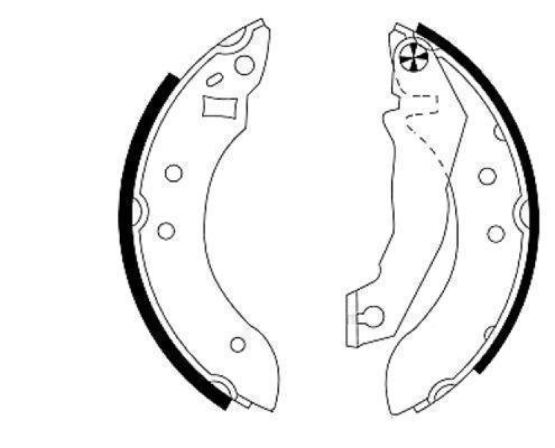 HELLA 8DB 355 000-131 Bremsbackensatz H1128