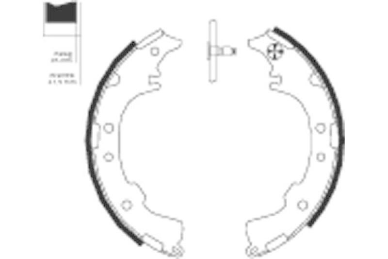 HELLA 8DB 355 000-251 Bremsbackensatz H1686