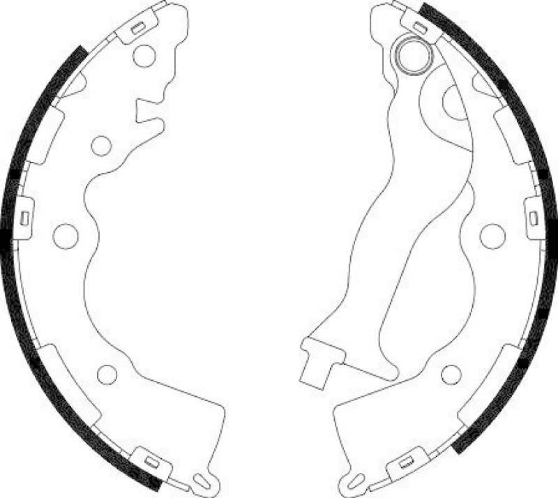 HELLA 8DB 355 000-281 Bremsbackensatz H1689