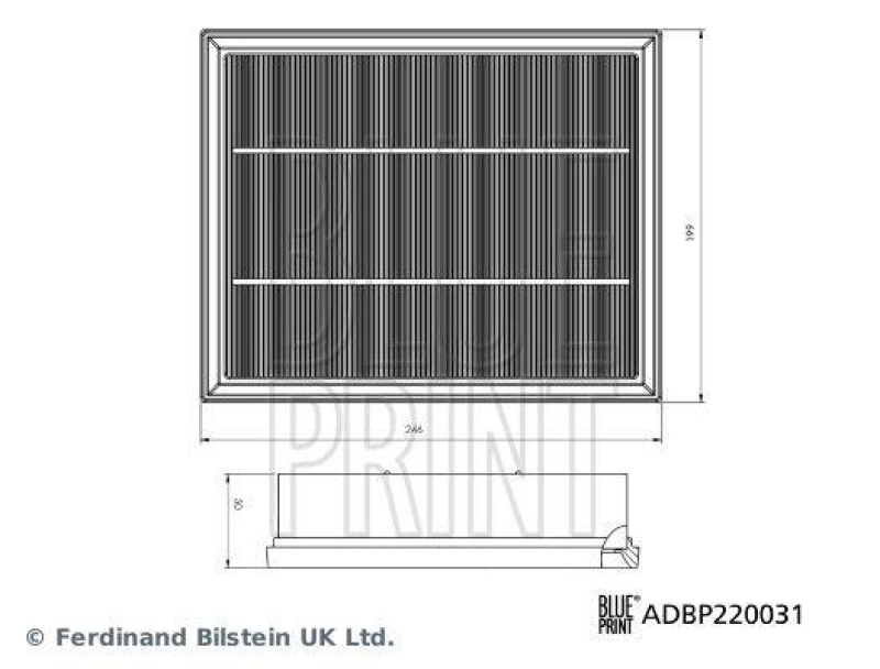 BLUE PRINT ADBP220031 Luftfilter für Ford Pkw