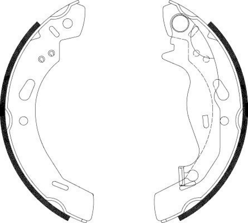 HELLA 8DB 355 000-291 Bremsbackensatz H1692