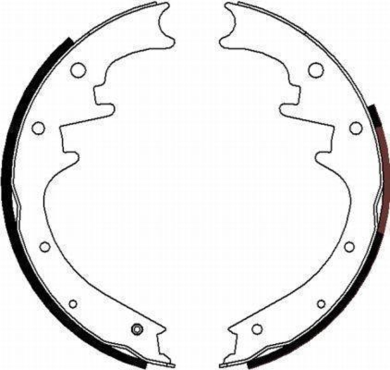 HELLA 8DB 355 000-311 Bremsbackensatz H1697