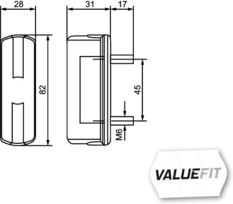 HELLA 2KA 357 014-001 Kennzeichenleuchte