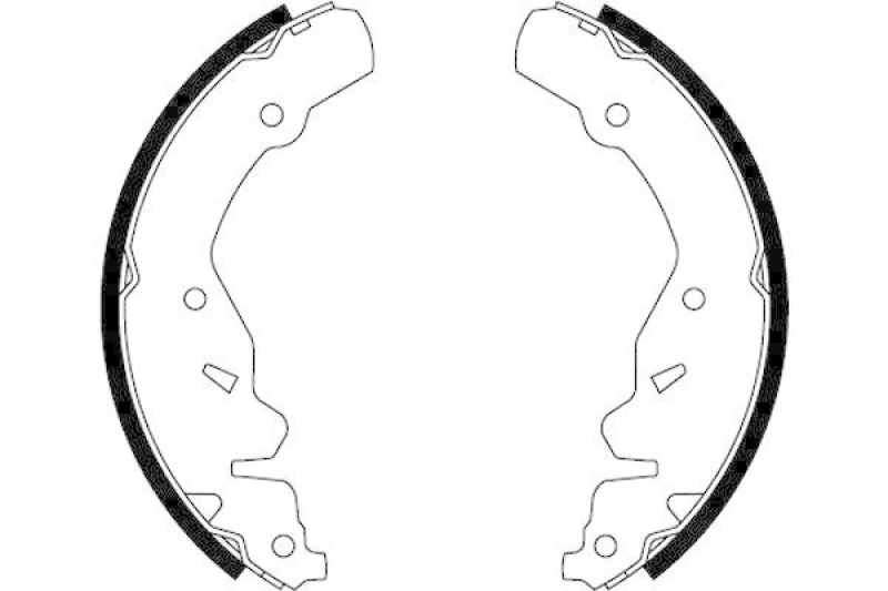 HELLA 8DB 355 000-481 Bremsbackensatz H1757