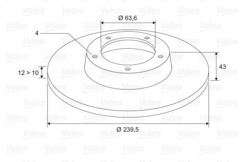 VALEO 186529 Bremsscheibe