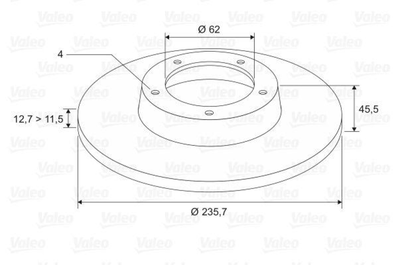 VALEO 186530 Bremsscheibe