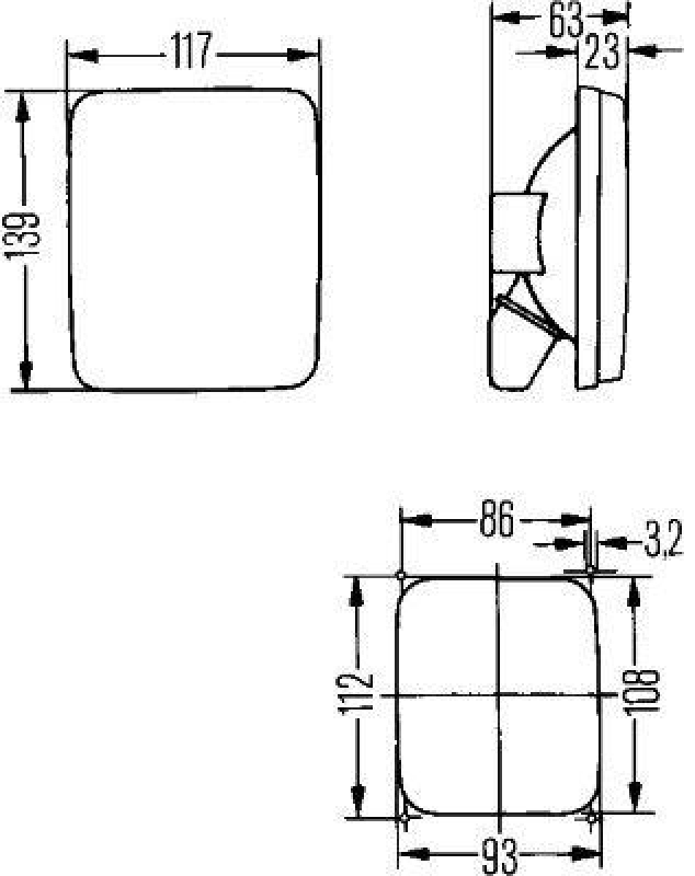 HELLA 2NE 005 200-001 Nebelschlussleuchte P21W