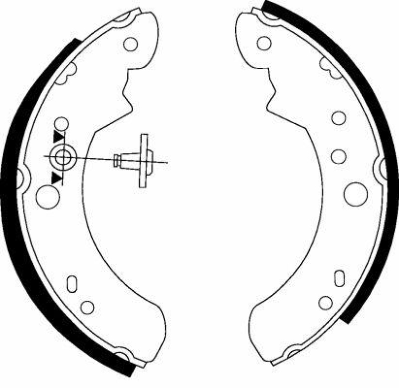 HELLA 8DB 355 000-891 Bremsbackensatz für FORD