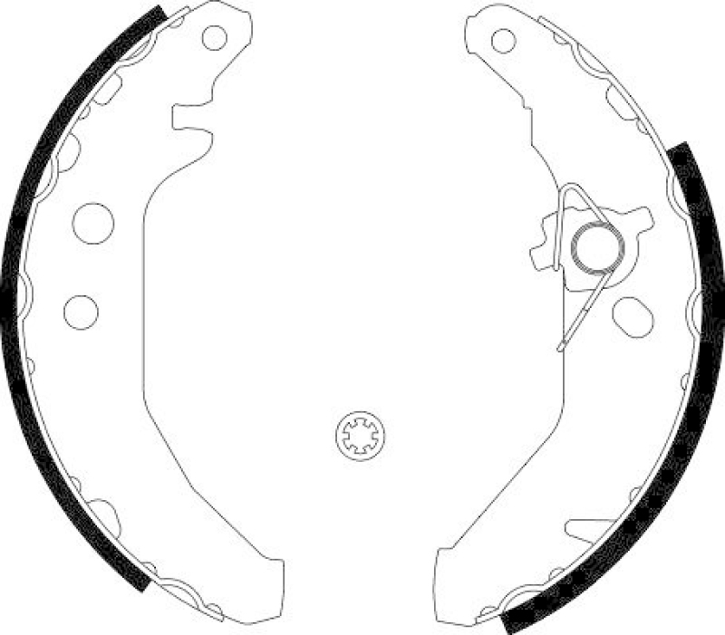 HELLA 8DB 355 001-031 Bremsbackensatz für FORD