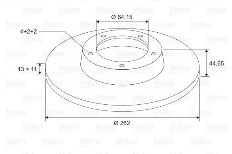 VALEO 186620 Bremsscheibe