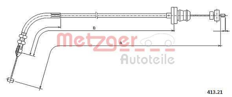 METZGER 413.21 Gaszug für FIAT