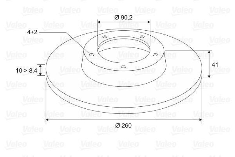 VALEO 186647 Bremsscheibe