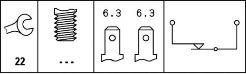 HELLA 6DF003263-071 Bremslichtschalter