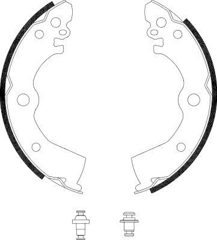 HELLA 8DB 355 001-411 Bremsbackensatz H8795