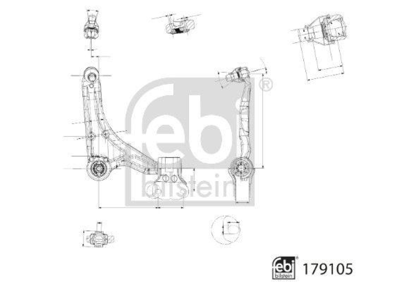 FEBI BILSTEIN 179105 Querlenker mit Lagern und Gelenk für Ford