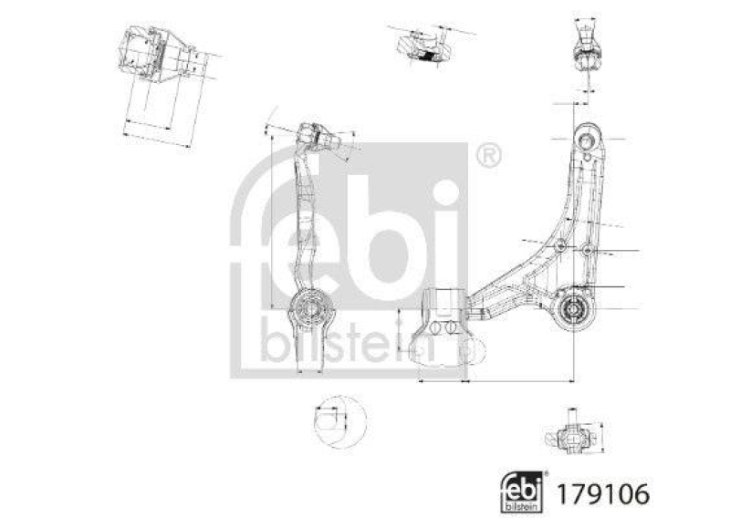 FEBI BILSTEIN 179106 Querlenker mit Lagern und Gelenk für Ford