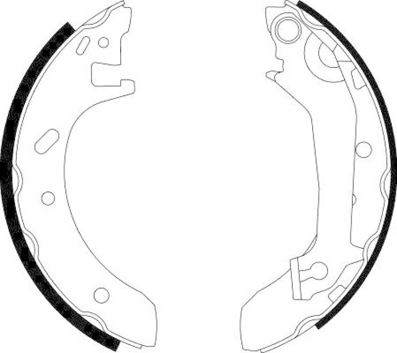 HELLA 8DB 355 001-461 Bremsbackensatz für FORD