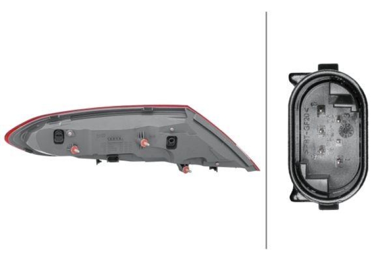 HELLA 2SD 011 786-261 Heckleuchte rechts LED MB