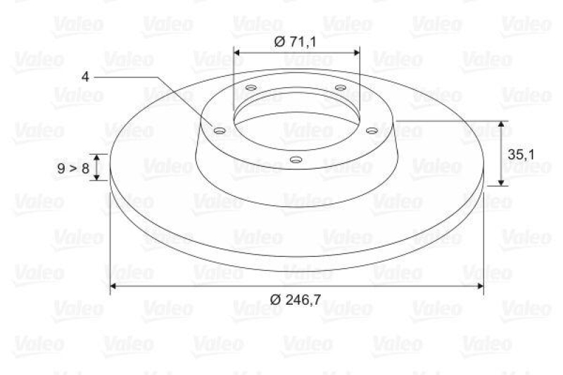 VALEO 186694 Bremsscheibe