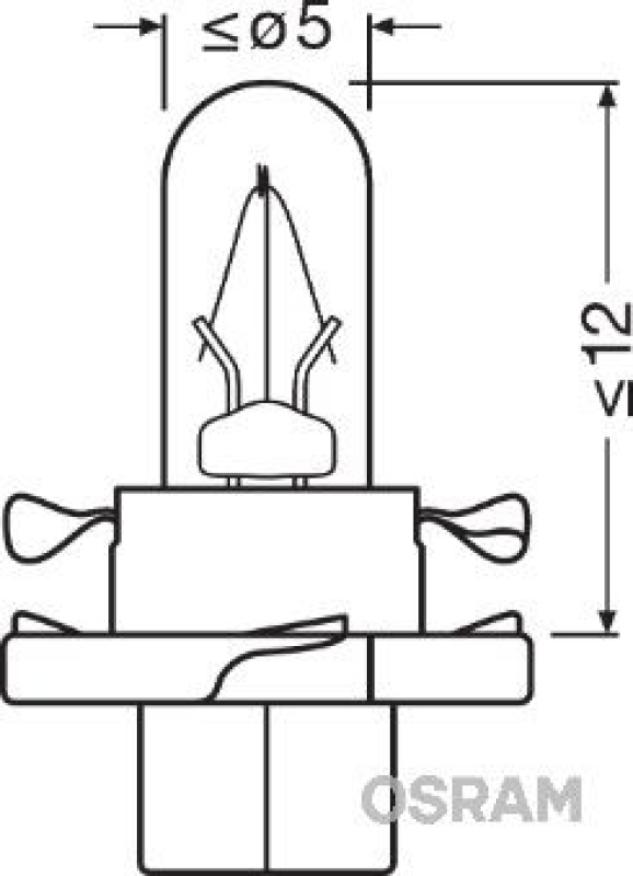 OSRAM 2351MFX6 Glühbirne Instrumentenbeleuchtung 12V 12W