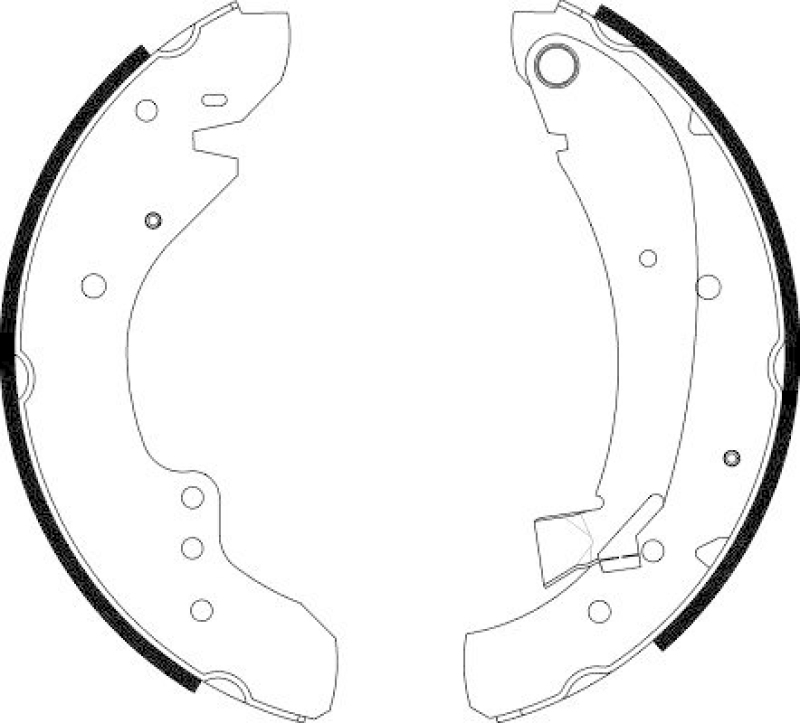 HELLA 8DB 355 001-591 Bremsbackensatz für FIAT/P.S.A