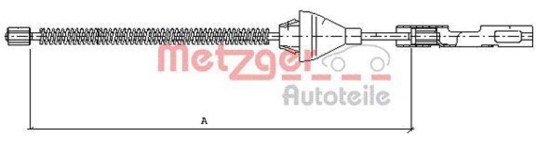 METZGER 11.5454 Seilzug, Feststellbremse für FORD/MAZDA hinten links/rechts