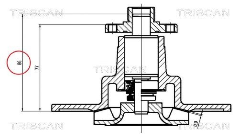 TRISCAN 8600 16062 Wasserpumpe für Ford:Taunus,Sierra,Granada