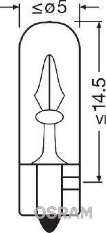 OSRAM 2722 Glühbirne Handschuhfachleuchte 12V 2W