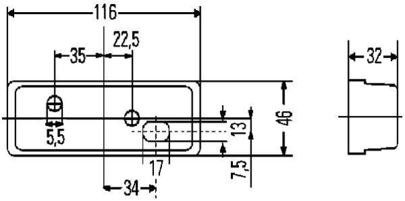 HELLA 2PG 003 748-151 Parkleuchte T4W Anbau