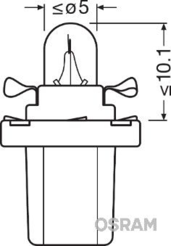 OSRAM 2722MF Glühbirne Instrumentenbeleuchtung 12V 2W