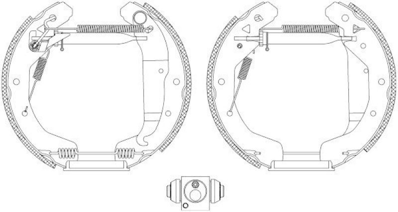 HELLA 8DB 355 022-671 Bremsbackensatz R1338