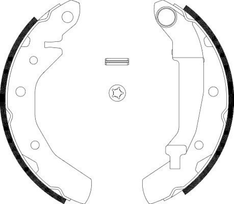 HELLA 8DB 355 001-741 Bremsbackensatz H9015