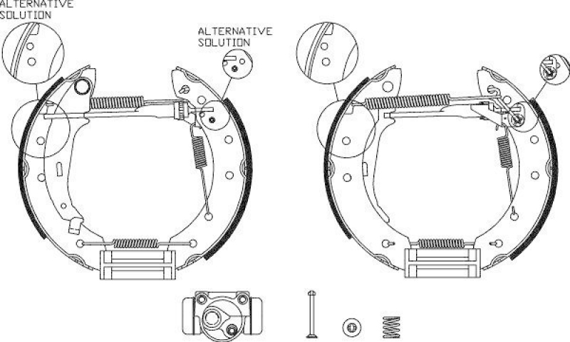 HELLA 8DB 355 022-681 Bremsbackensatz R1337