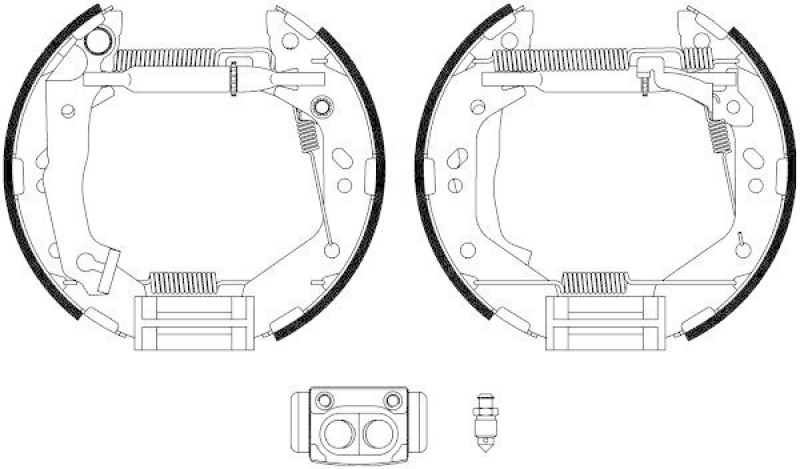 HELLA 8DB 355 022-781 Bremsbackensatz R1334