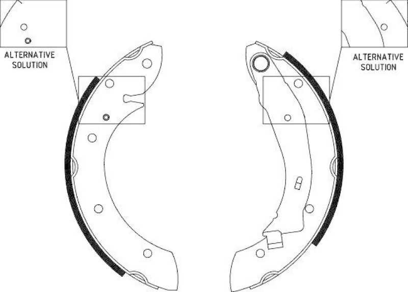 HELLA 8DB 355 001-831 Bremsbackensatz H9075